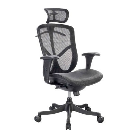 Raynor Marketing Ltd. Eurotech All Mesh Task Chair - High Back - Black - Fuzion Series FUZ6B-HI-W09-01